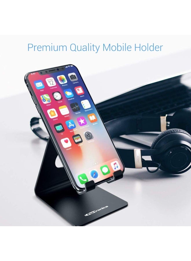 بورترونيكس Portronics MODESK Universal Mobile Holder Stand with Metal Body, Anti Skid Design, Light Weight for All Smartphones, Tablets, Kindle, iPad(Black) - Image 5